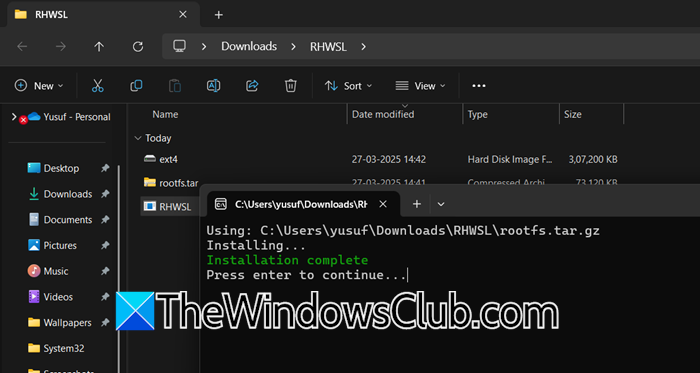 So laufen Sie Rhel/Fedora auf Windows Subsystem für Linux (WSL)